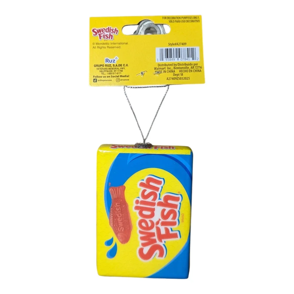 Swedish Fish Decoupage Holiday Ornament Made By Ruz NWT Gift